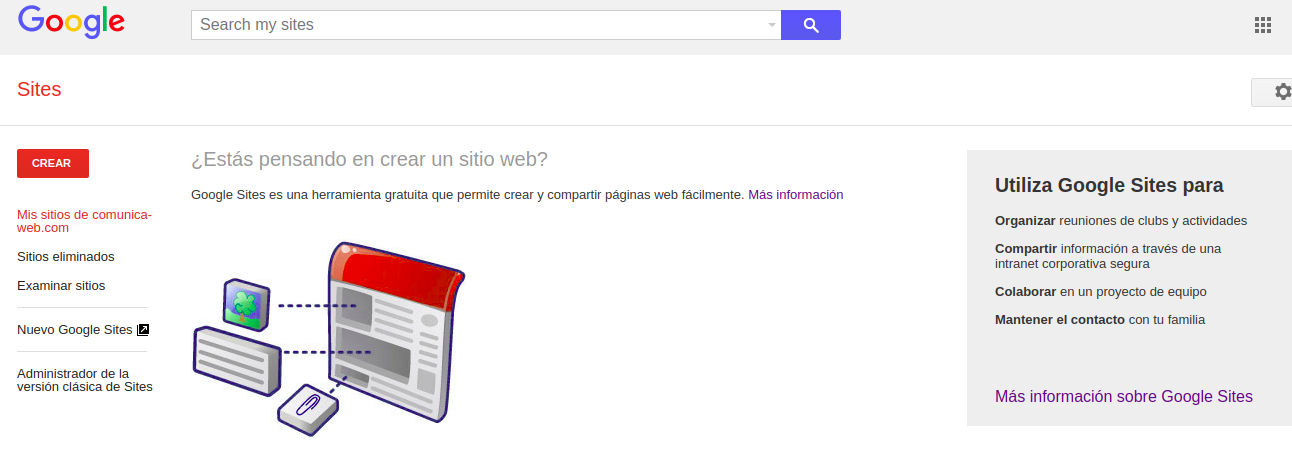 Google Sites log in